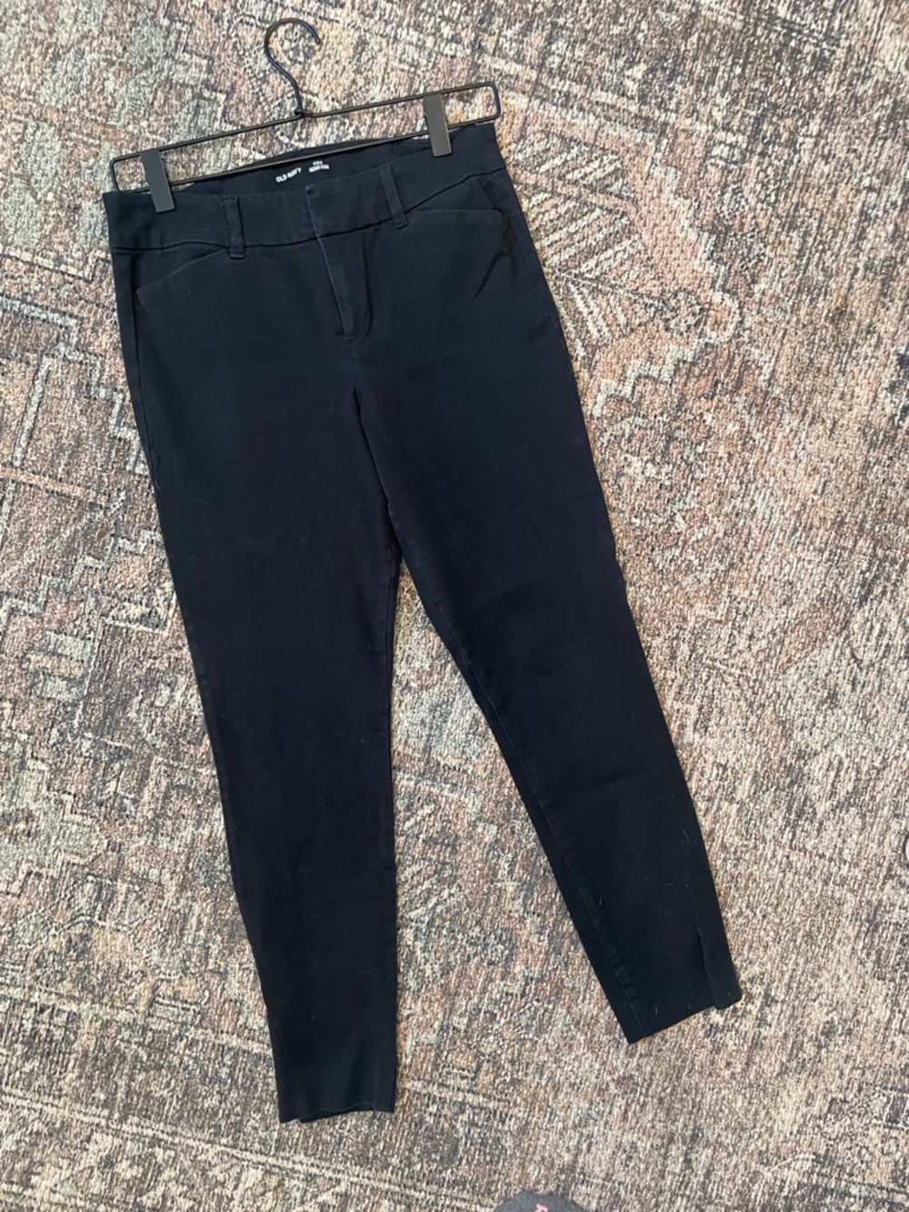 Old Navy Pixie Pants Size 4 Black Ankle Work Pants Stretch Slim Fit Office